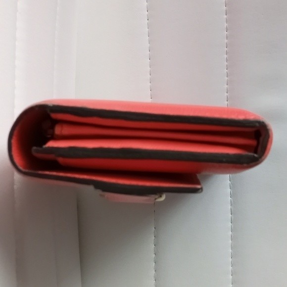 Gucci Red/Orange Leather Horse bit long wallet Authentic w/Chain & insert - Picture 13 of 15